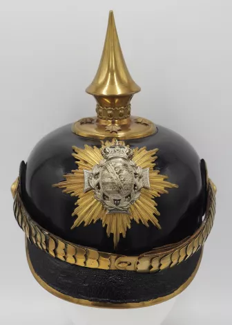 Saxon 12th Reserve Train Abteilung Officer Pickelhaube Visuel