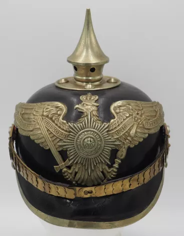 Prussian Garde Eisenbahn &amp;quot;Einjahr Freiwiliger&amp;quot; Pickelhaube - Named Visuel