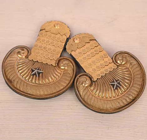 Saxon Garde Reiter Officers Epaulets for an Oberleutnant. Visuel