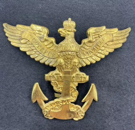 Prussian Royal See Battalion Shako Plate. RARE Visuel