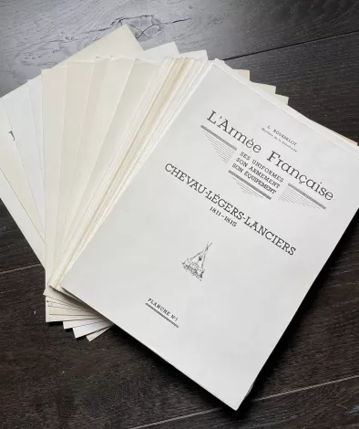 Beautiful Napoleonic 1st Empire Série of &amp;quot;Planches&amp;quot; from Lucien Rousselot Visuel