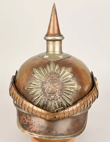 Saxon Carabinier Enlisted Tombac Pickelhaube - Lobstertail Visuel