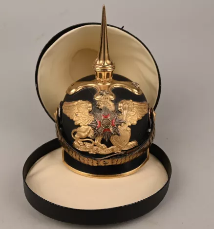 Amazing Baden FlügelAdjudant &amp;quot;Miniature&amp;quot; Pickelhaube w/Case Visuel